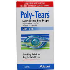 Poly-Tears lubricating eye drops 15ml